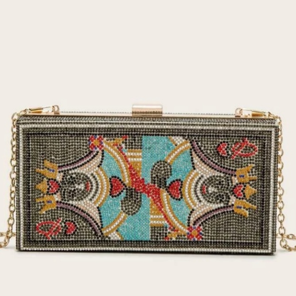 Rhinestone Covered (Queen) Clutch